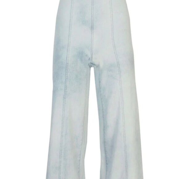 Venus Stretch Denim Jumpsuit Light Wash Size 16 Wide Leg - Picture 3 of 10